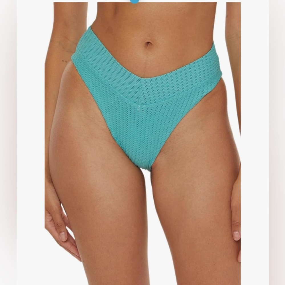 BECCA Women's Standard Line in Sand High Waist Bikini Bottom, Cheeky Coverage,